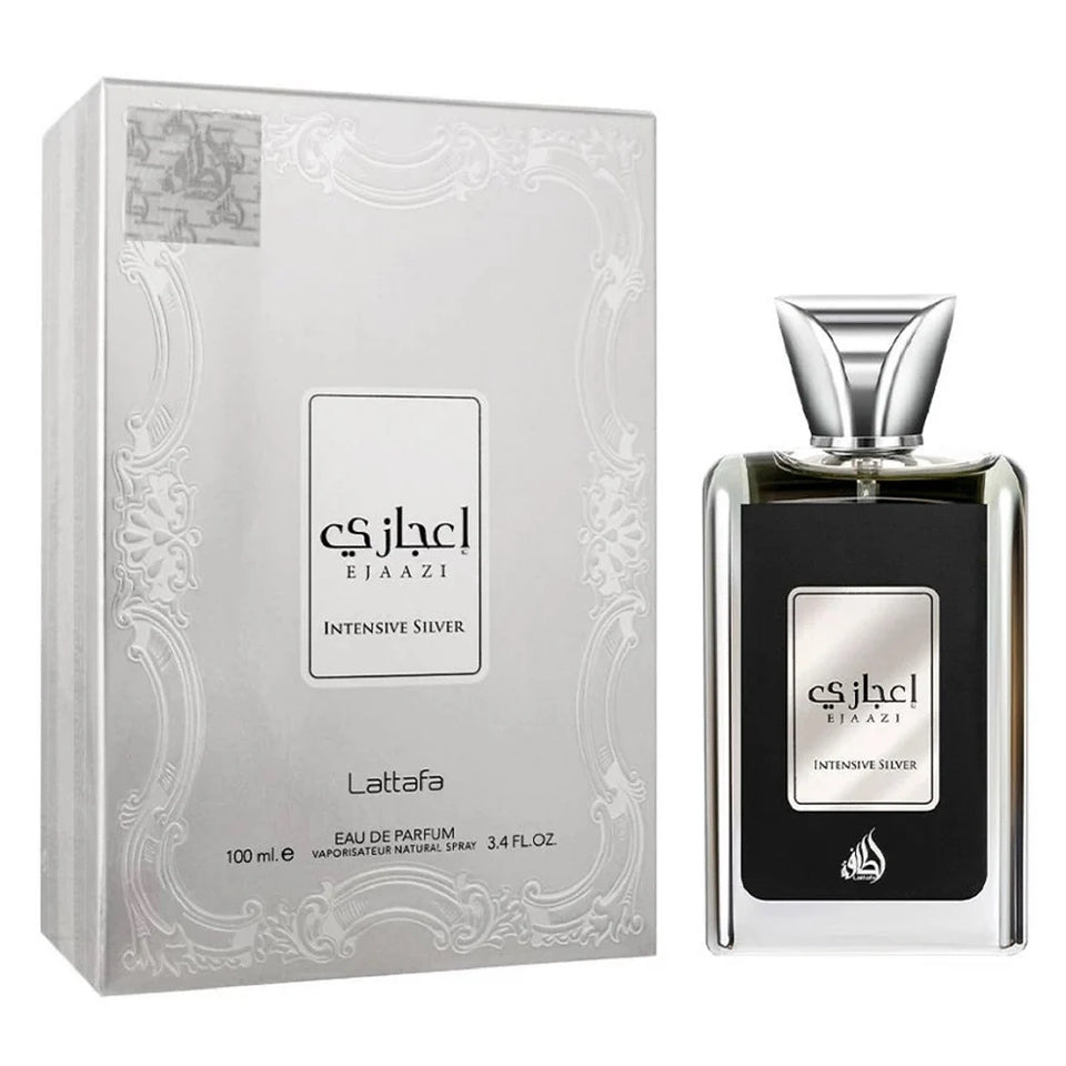 Ejaazi Intensive Silver Eau De Parfum 3.4 oz / 100 ml Lattafa for Unisex
