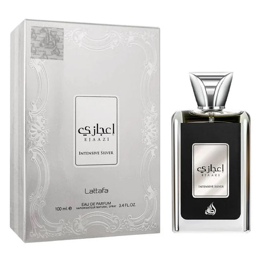 Ejaazi Intensive Silver Eau De Parfum 3.4 oz / 100 ml Lattafa for Unisex