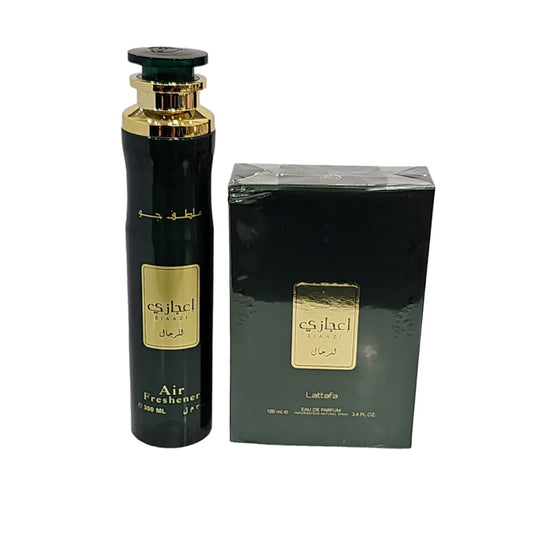 Lattafa Ejaazi EDP Spray 3.4 oz & (FREE) Room Freshener 300 ml