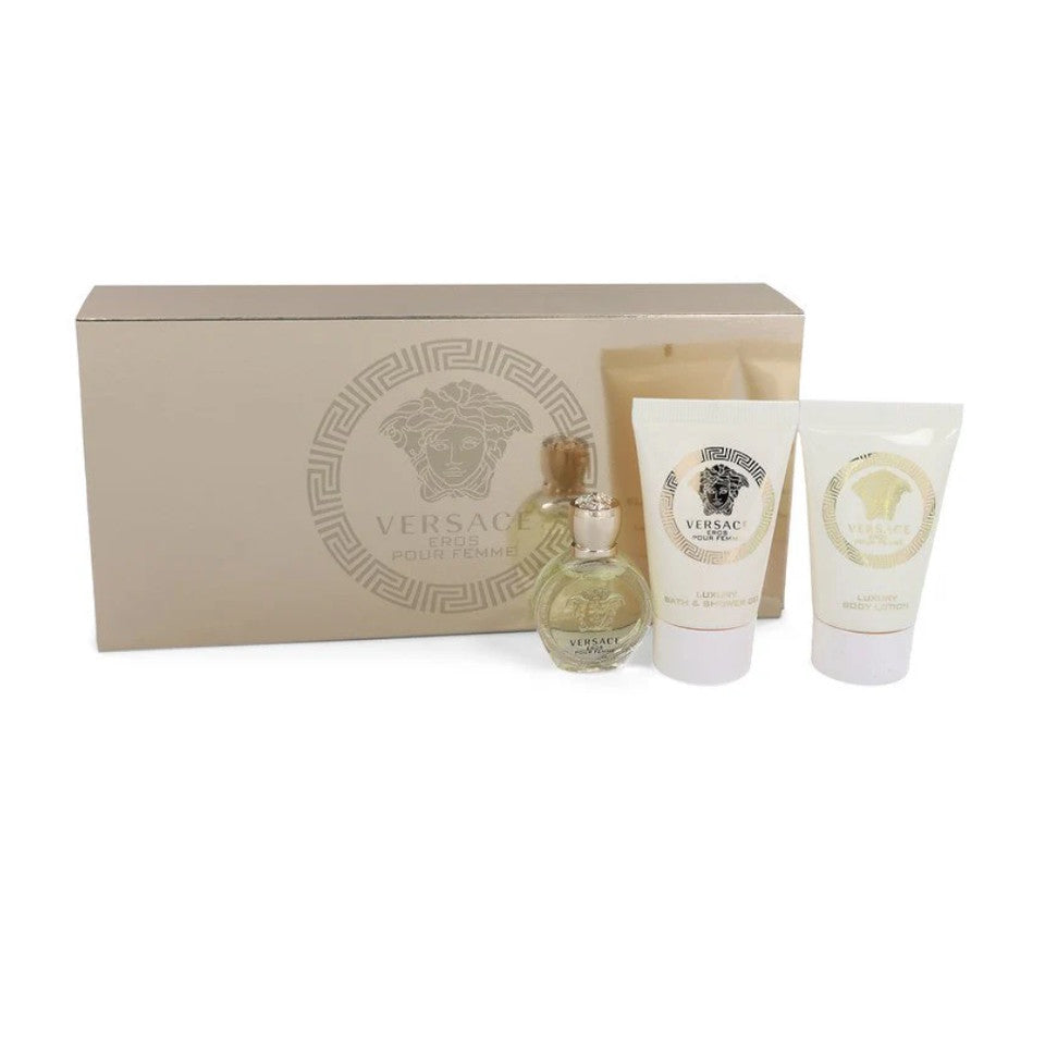 Versace Eros Pour Femme Perfume Gift Set for Women, 3 Pieces
