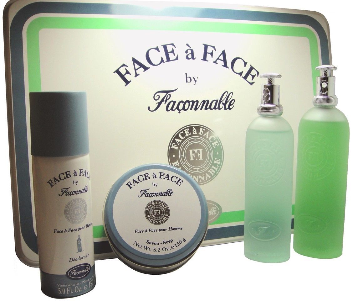 Face A Face By Faconnable Eau De Toilette Men 4 Pcs Gift Set