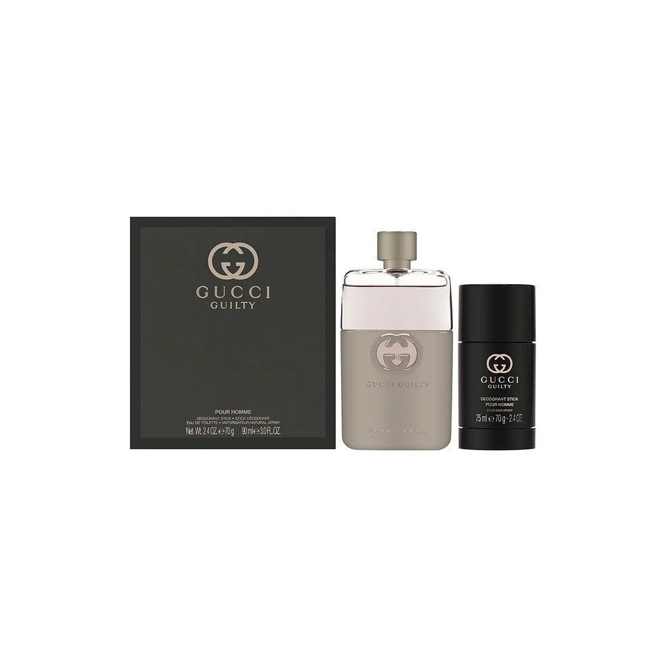 Gucci Guilty Pour Homme 2pc Gift Set 3.3 oz EDT + Deodorant Stick for Men