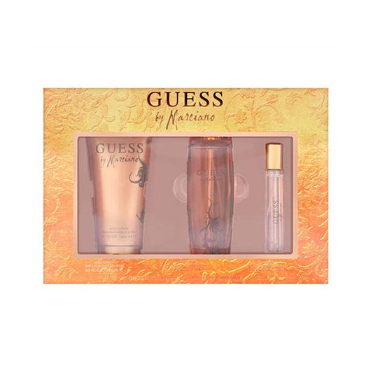 GUESS BY MARCIANO - EAU DE PARFUM SPRAY 3.4 OZ & BODY LOTION 6.7 OZ & EAU DE PARFUM SPRAY 0.5 OZ