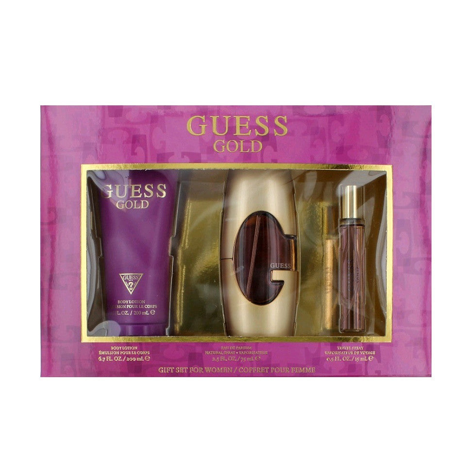 Guess Gold by Parlux, 3 Piece Gift Set for Women