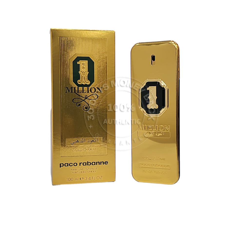 Paco Rabanne 1 Million Golden Oud Parfum Intense 3.4 oz / 100 ml Spray For Men