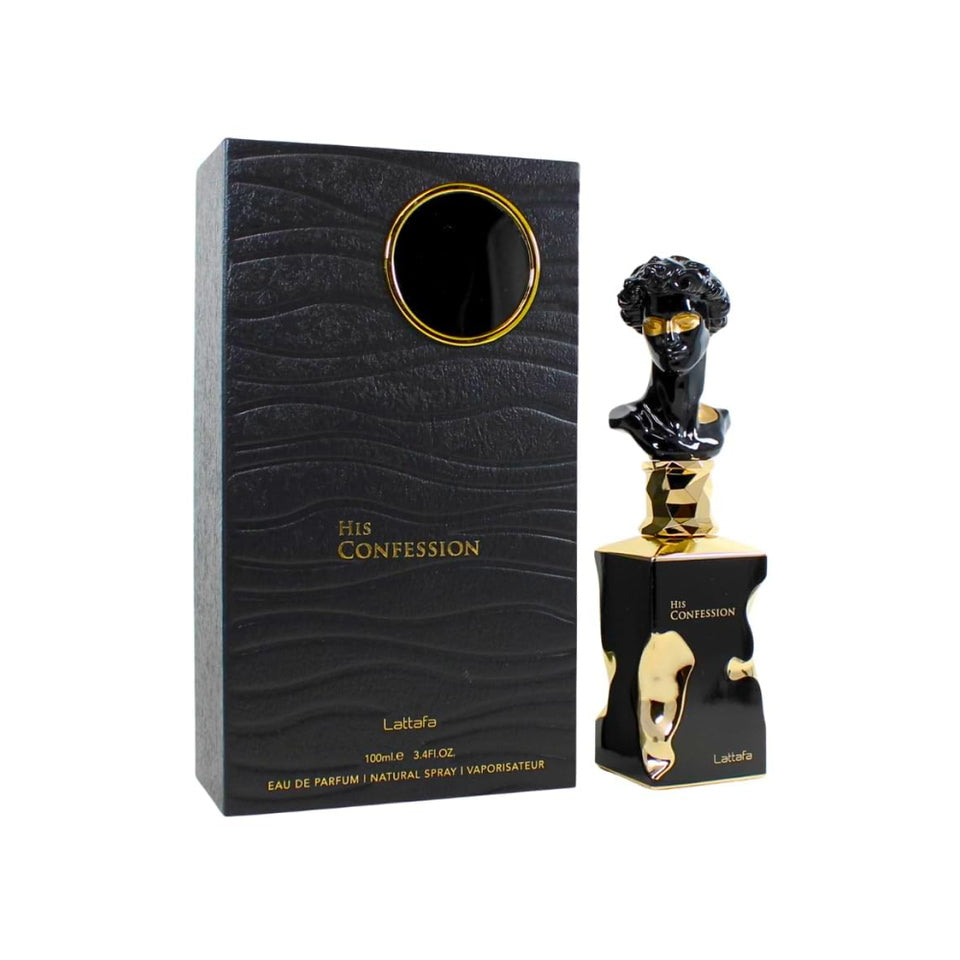 His Confession by Lattafa Eau de Parfum 3.4 Oz / 100 ml Spray For Men