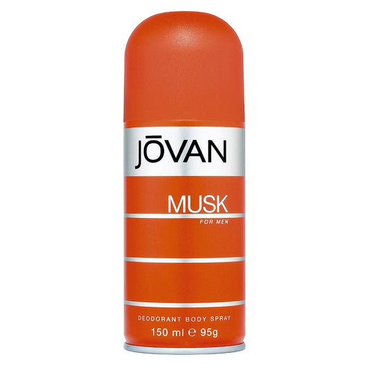 JOVAN Musk Deodorant Pour Homme 150 ml / 95g Body Spray For Men Pack of 6