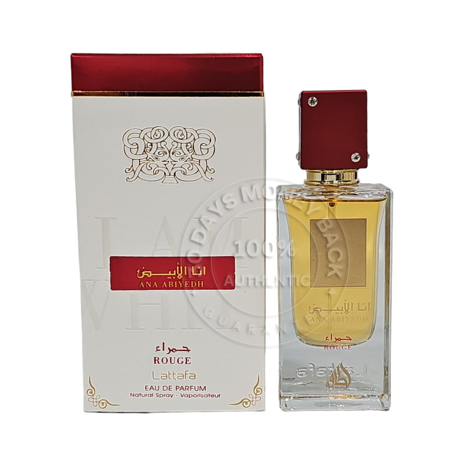 Lattafa Ana Abiyedh Rouge Eau De Parfum Natural Spray for Men- 60ml (2.0 oz)