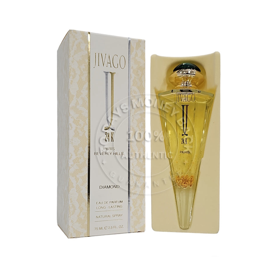 Jivago 24K Diamond Eau De Parfum 2.5 oz / 75 ml Women's Spray - (Not Sealed)
