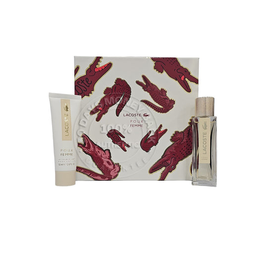 Lacoste Pour Femme 2 Pc Women's Gift Set (1.6 oz EDP & 1.6 oz Body Lotion)