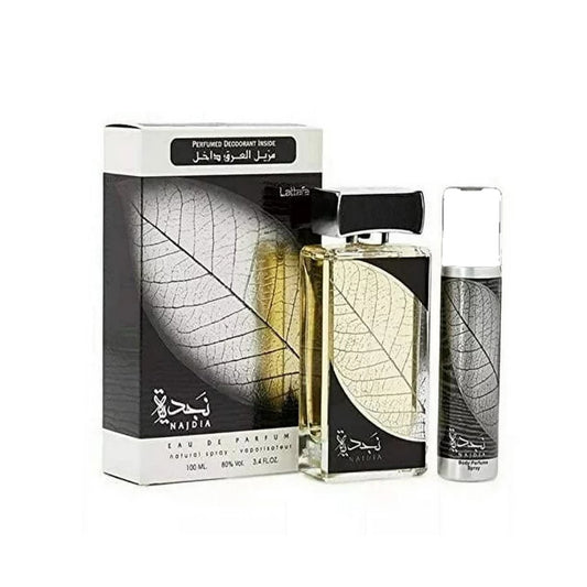 Lattafa Najdia 3.4 oz / 100 ml Unisex EDP Spray (Includes 1.6 oz Deodorant)