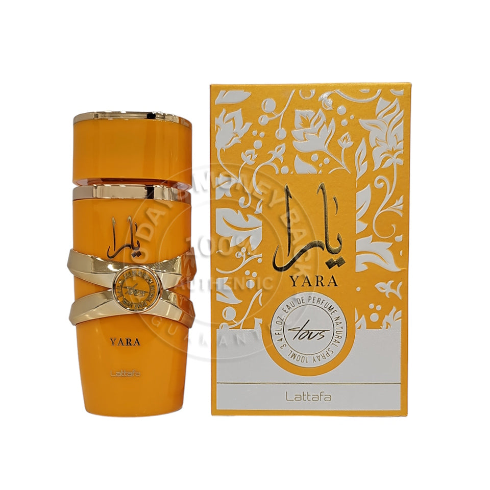 Lattafa Yara 3.4 oz/100 ml Eau de Parfum Spray For Women Yellow Bottle