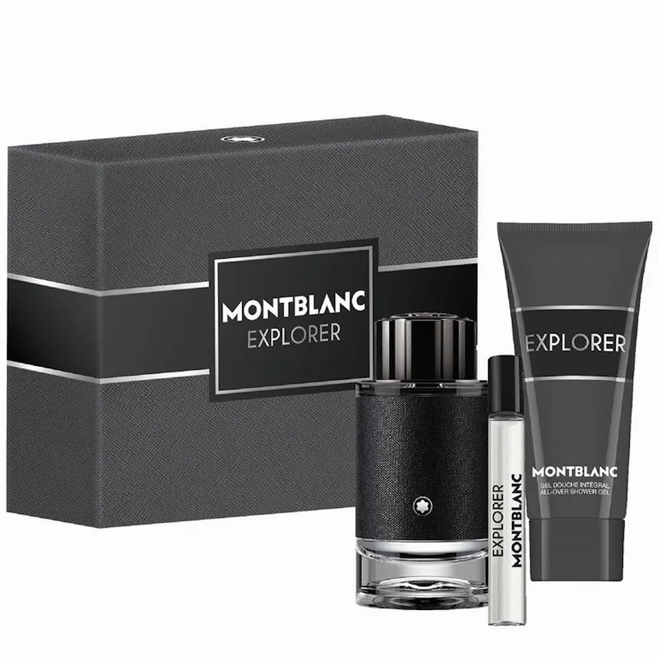 MONT BLANC EXPLORER  EAU DE PARFUM  3.3 OZ  / 100 ML  3-PC GIFTSET FOR MEN