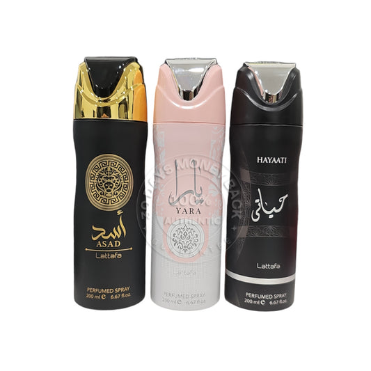 Lattafa Multi (Pack of 3) Deodorant Spray For Unisex