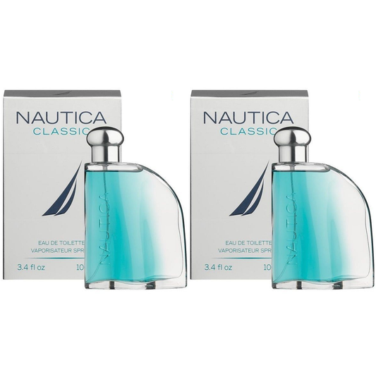 Nautica Classic Eau De Toilette 3.4 oz For Men Set Of 2