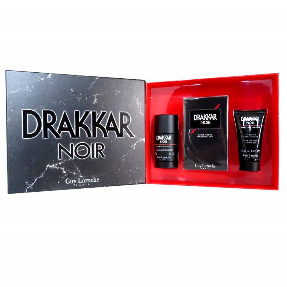 Drakkar Noir Eau de Toilette 3PCS Gift Set For Men