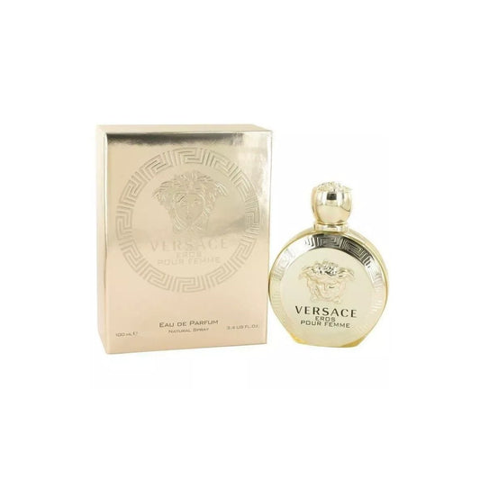 Versace Eros Pour Femme 3.4 oz / 100 ml Eau De Parfum For Women (Not Sealed)