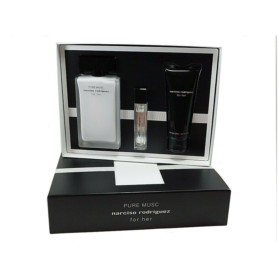 Pure Musc By Narciso Rodriguez Eau de Parfum 3PCS Gift Set For Women