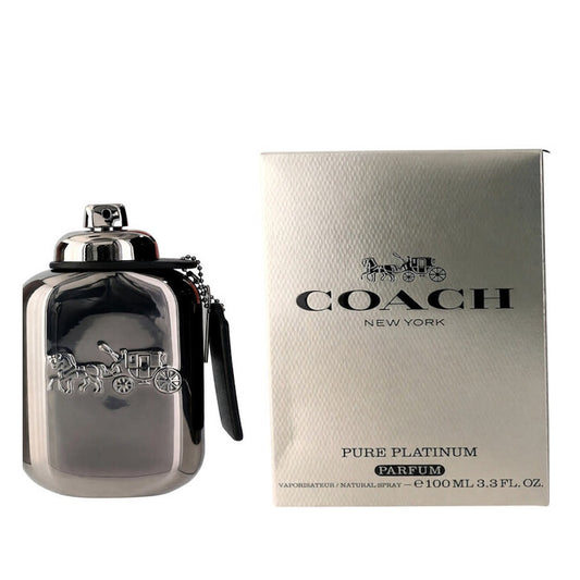 Coach New York Pure Platinum Parfum Spray 3.3 Oz / 100 ml For Men