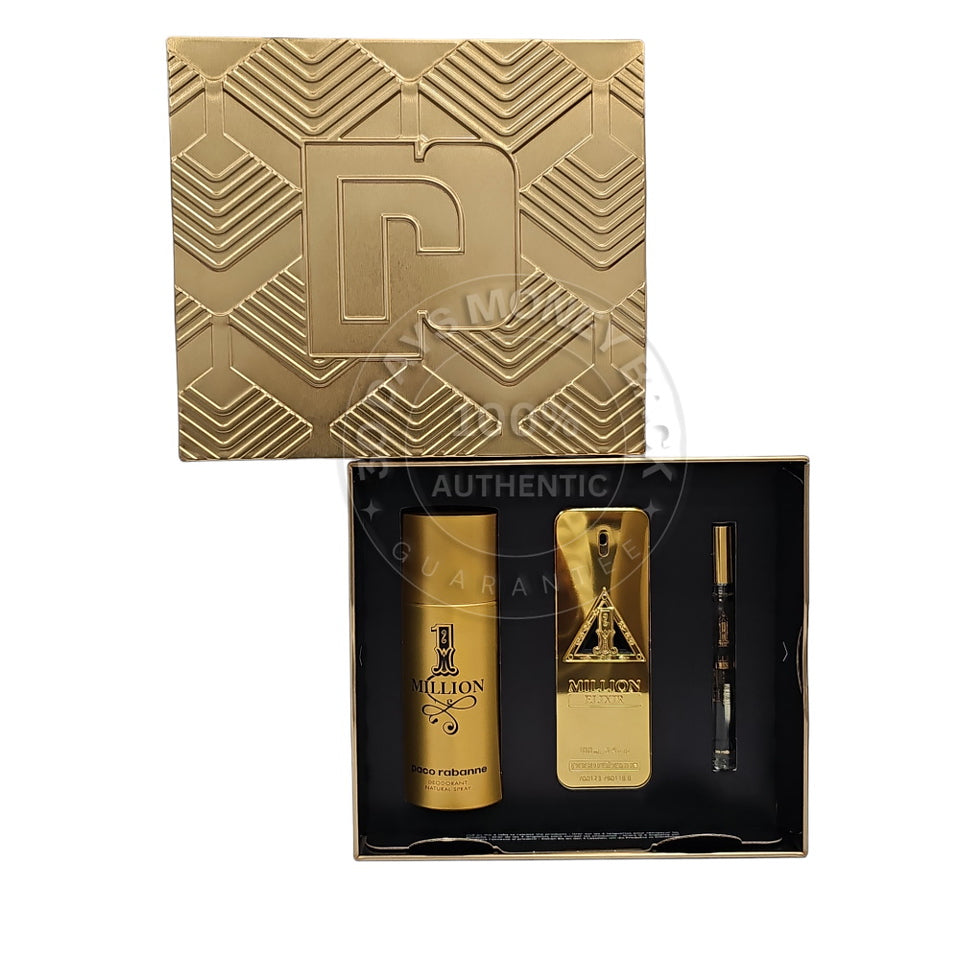 Paco Rabanne 1 Million Elixir Parfum Intense 3 Pc Men's Gift Set