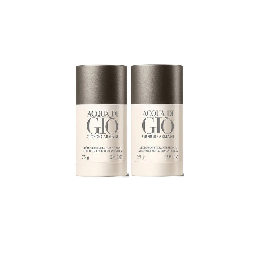 Giorgio Armani Acqua Di Gio 2.6 oz / 75g Deodorant Stick For Men - SET OF 2
