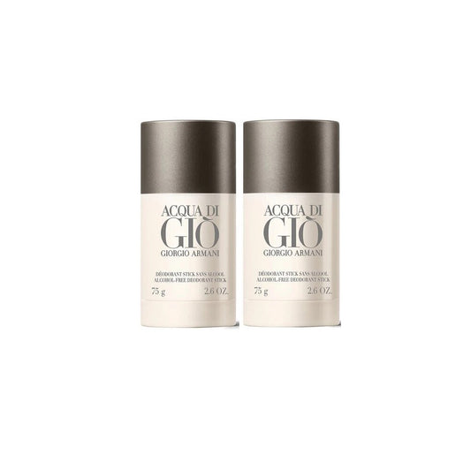Giorgio Armani Acqua Di Gio 2.6 oz / 75g Deodorant Stick For Men - SET OF 2