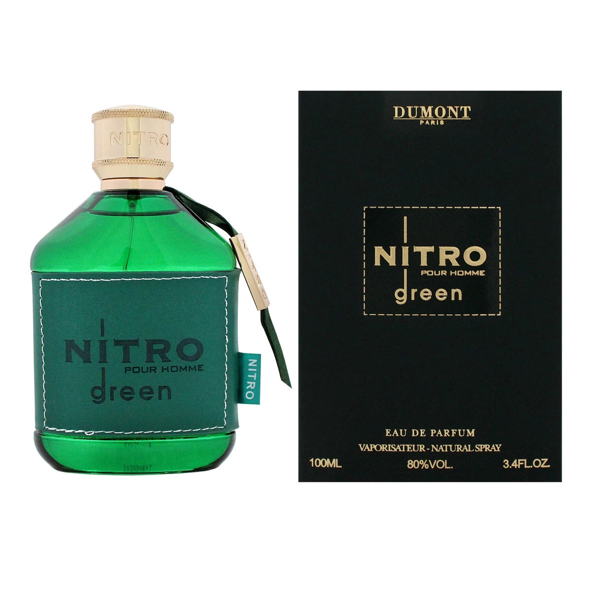 Dumont Paris Nitro Green Eau de Parfum 3.4 oz / 100 ml Spray For Men
