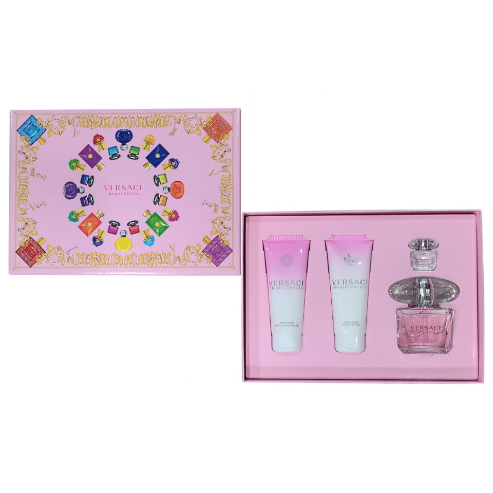 Versace Bright Crystal Eau de Toilette 4PCS Gift Set For Women