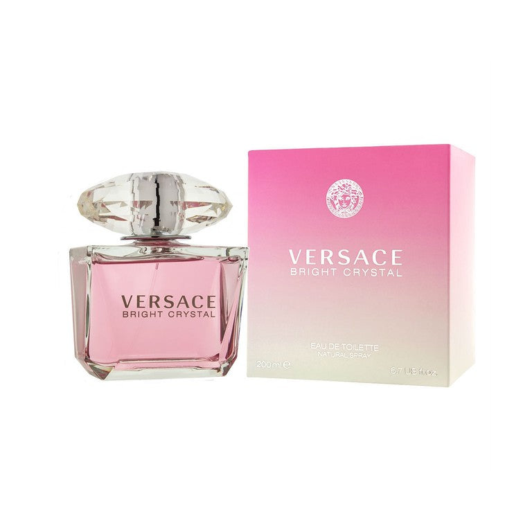 Versace Bright Crystal Eau De Toilette 6.7 oz For Women  (Not Sealed)