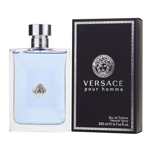 Versace Pour Homme Eau De Toilette 6.7 oz / 200 ml Spray For Men (Damaged Box)