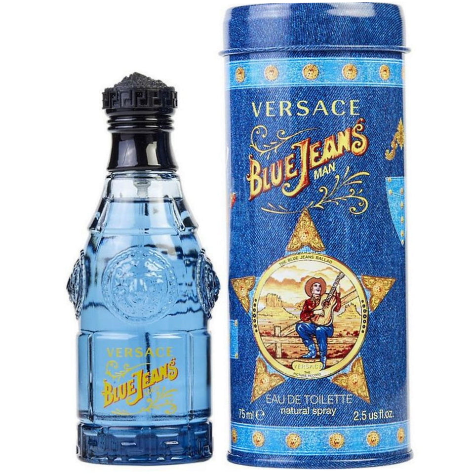 Versace Blue Jeans 2.5 oz / 75 ml Eau De Toilette Spray For Men