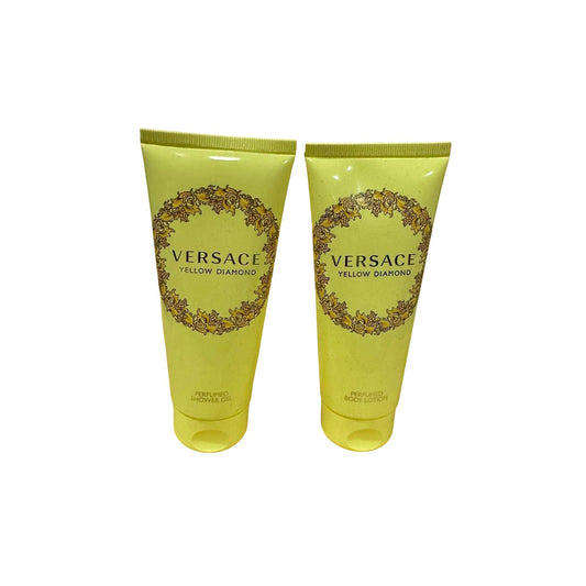Versace Yellow Diamond 2 pc Gift set  3.4 oz / 100 ml Shower gel + Body Lotion