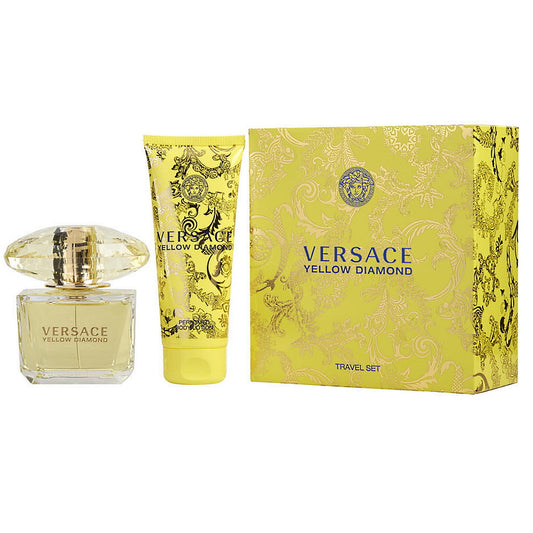 Versace Yellow Diamond 2 Pc Set 3.0 oz Edt Spray & 3.4 oz Body Lotion Women