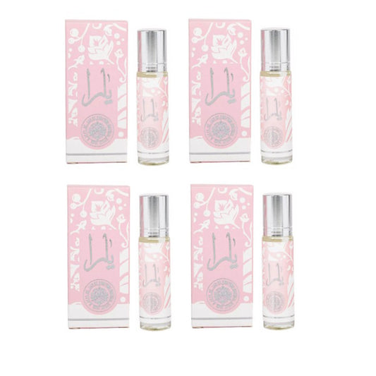 Lattafa Yara Roll On Parfum Oil 0.34 oz / 10 ml For Women (Pack of 4)