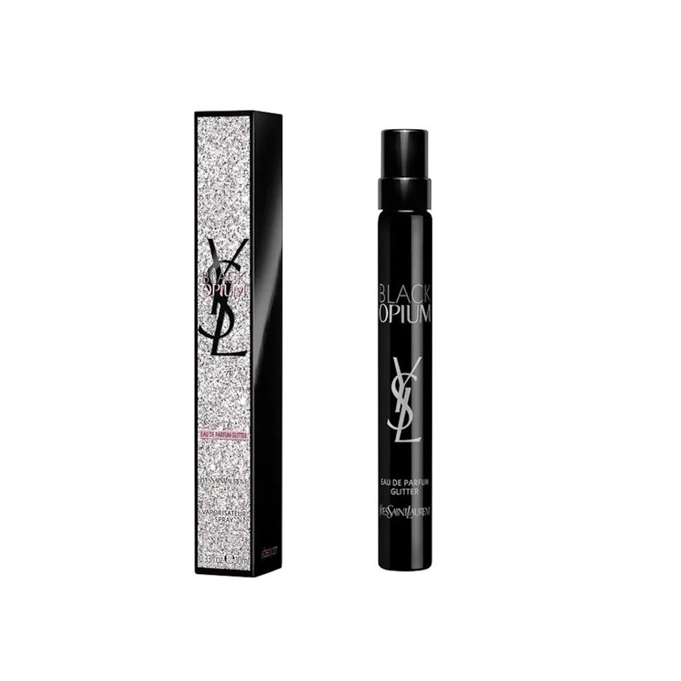 Black Opium GLITTER by Yves Saint Laurent EDP 0.33 oz Travel Spray for Women