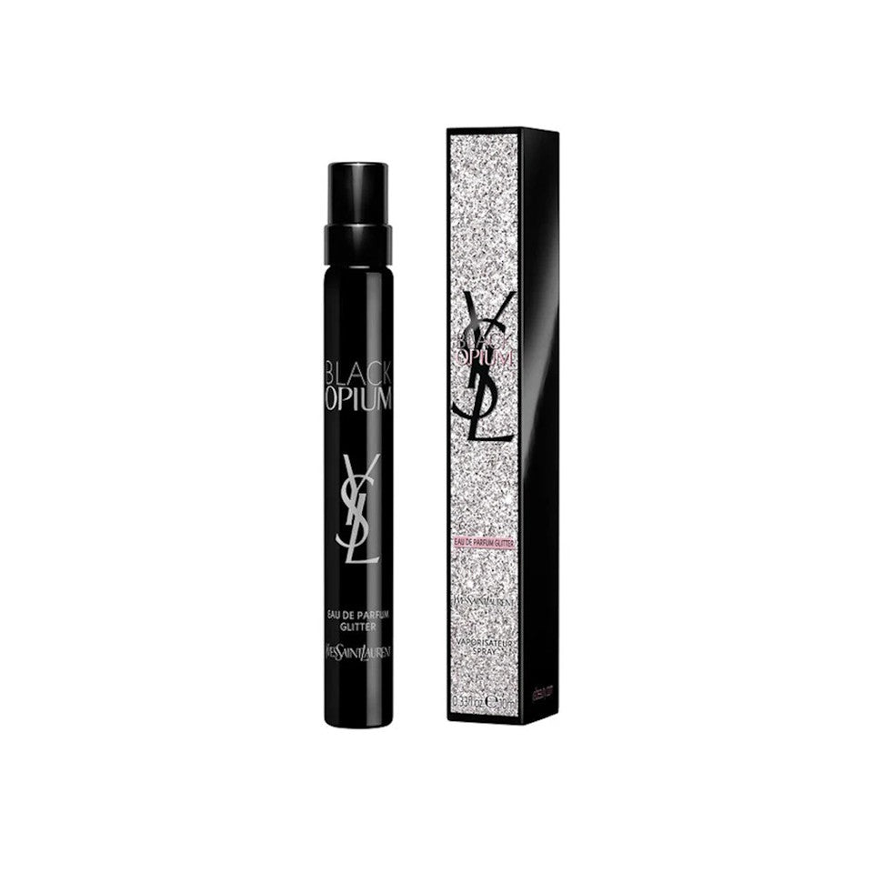Black Opium GLITTER by Yves Saint Laurent EDP 0.33 oz Travel Spray for Women