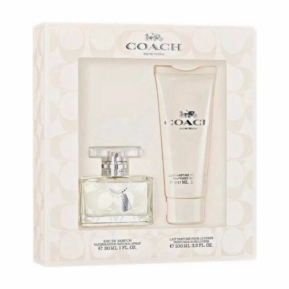 Coach Signature 2PC Gift Set 1 oz EDP Spray + 3.3 oz Body Lotion For Women