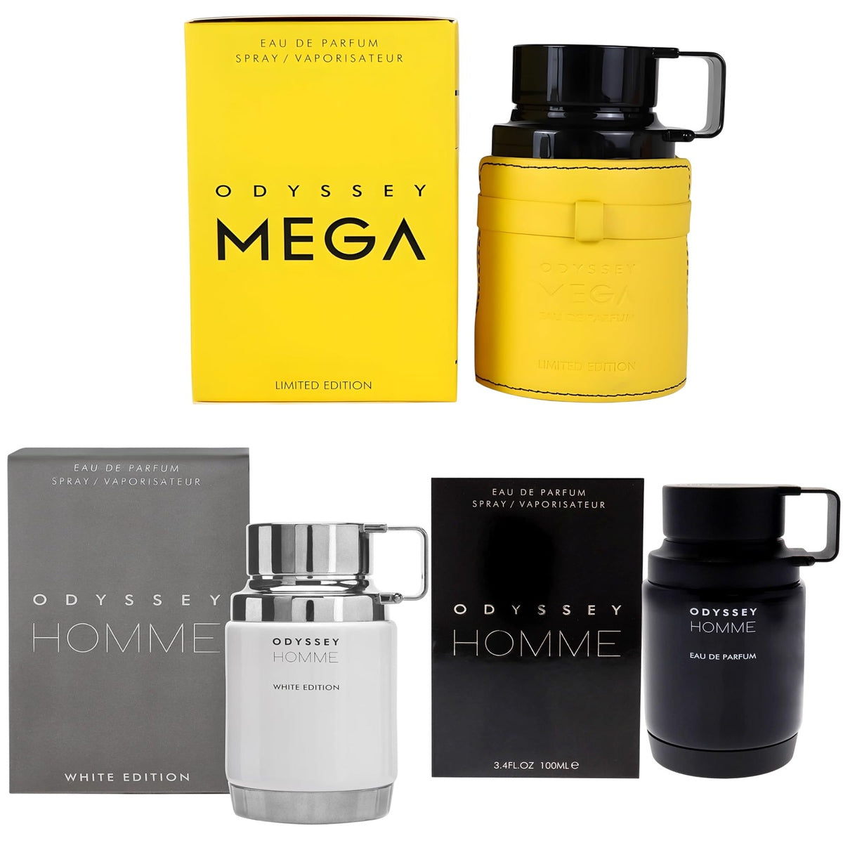 Armaf 3PC Combo For Men - Mega, Odyssey Homme, Odyssey Homme White Edition