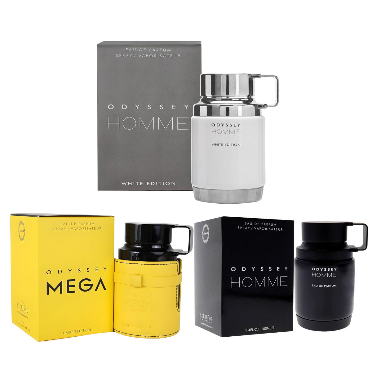Armaf 3PC Combo For Men - Mega, Odyssey Homme, Odyssey Homme White Edition