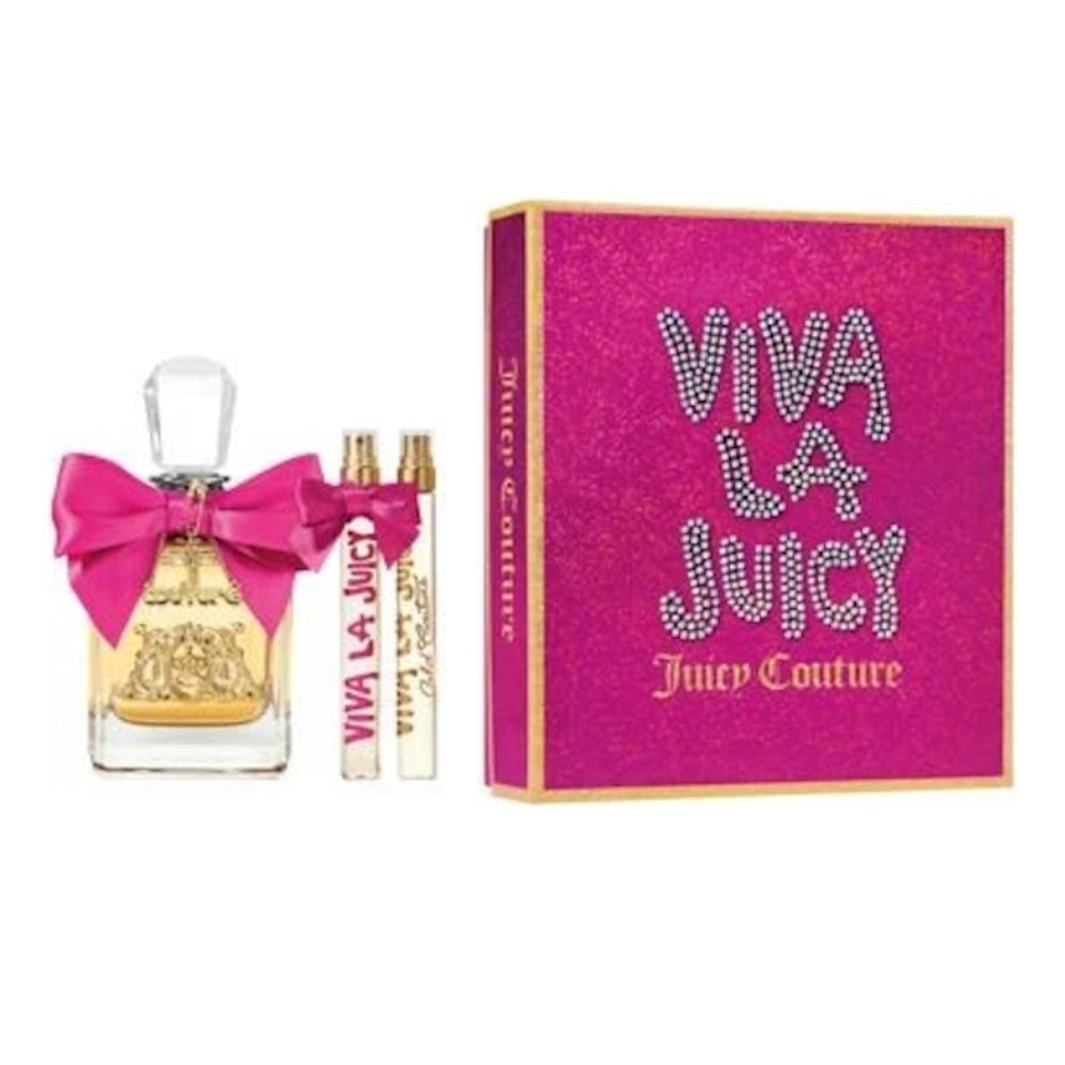 Viva La Juicy EDP 3 PC Gift Set for Women (3.4 oz + 10 ml + 10 ml Gold Couture)