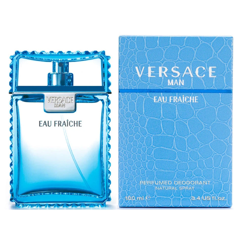 Versace MAN EAU FRAICHE Perfumed 3.4 oz / 100 ml DEODORANT Spray for Men