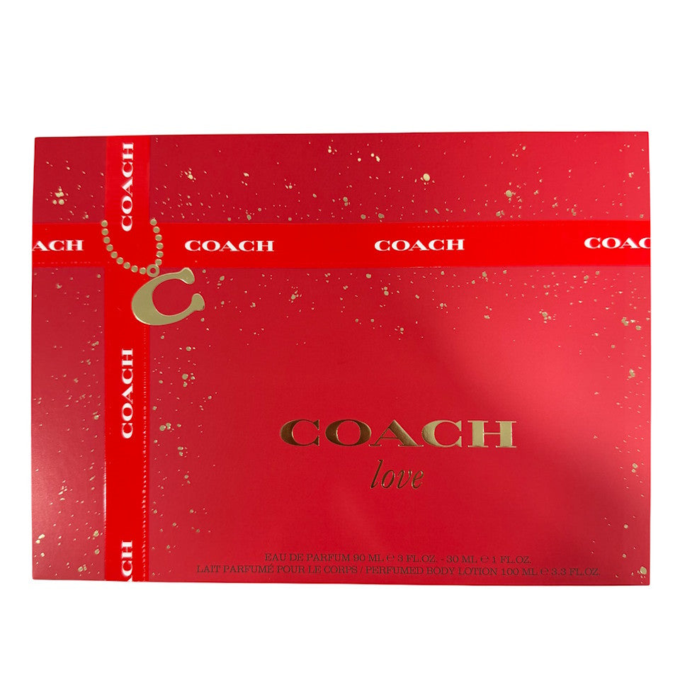 Coach Love 3pc EDP Gift Set For Women (3 oz EDP + 1 oz EDP + 3.3 oz BL)