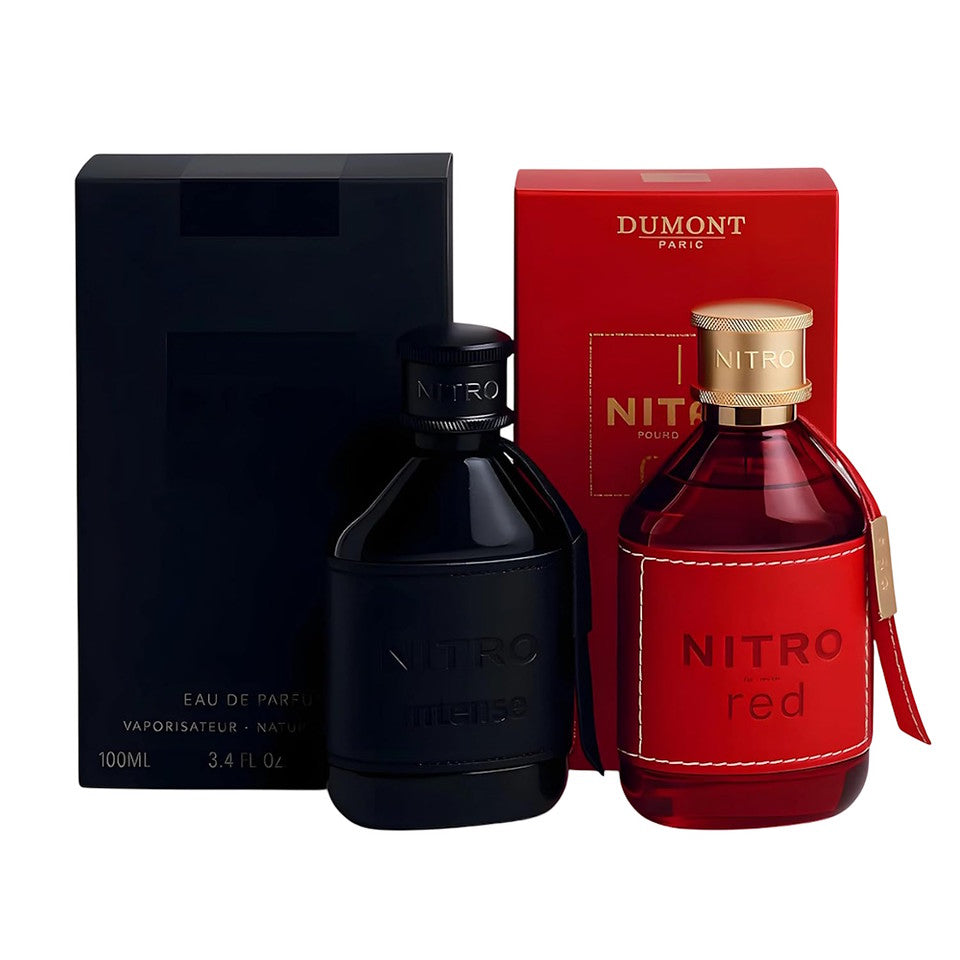 Dumont Paris Nitro INTENSE & RED 2PC Combo 3.4 oz / 100 ml EDP Spray for Men