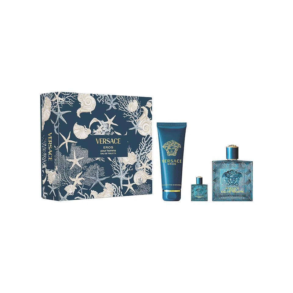 Versace Eros Eau de Toilette 3 Pcs Gift Set For Men