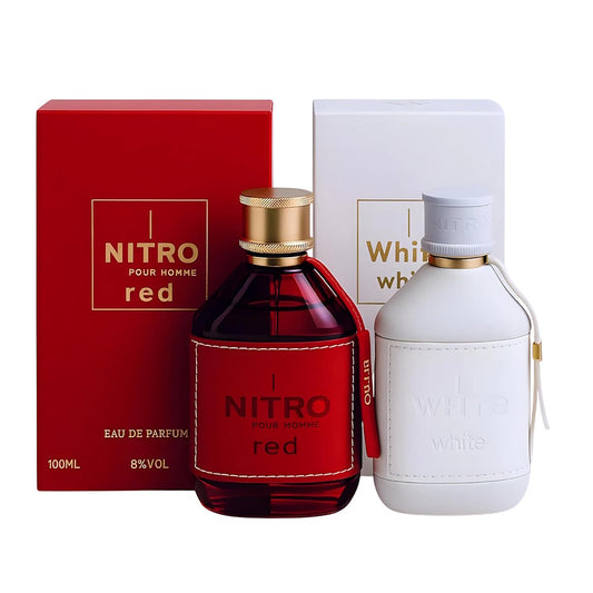 Dumont Paris Nitro RED & WHITE 2PC Combo 3.4 oz / 100 ml EDP Spray for Men