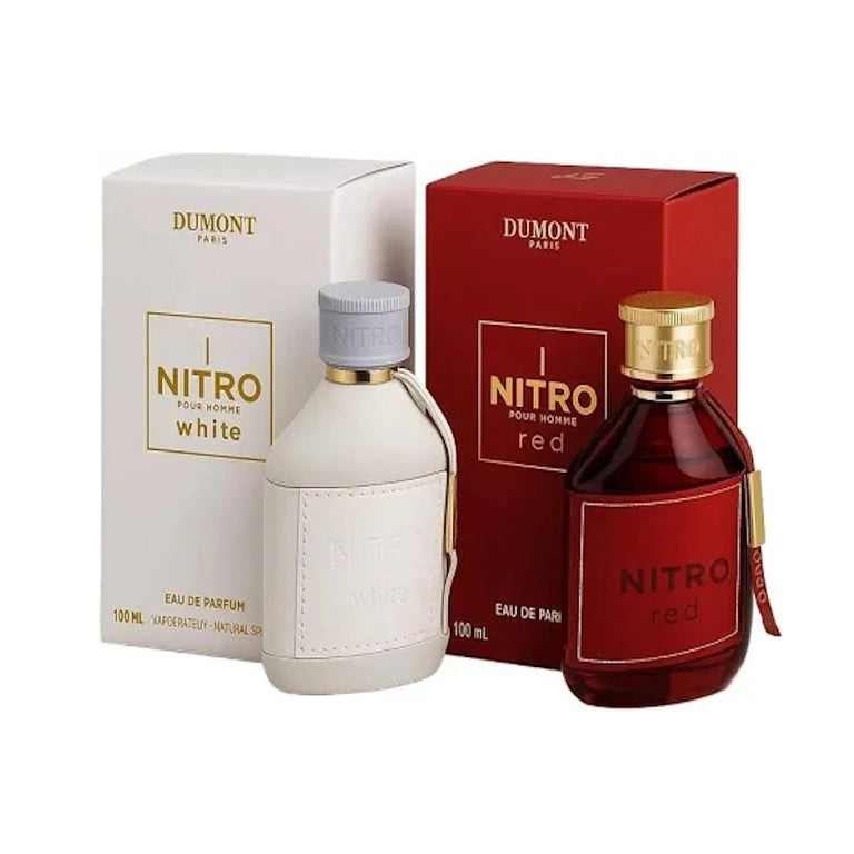 Dumont Paris Nitro RED & WHITE 2PC Combo 3.4 oz / 100 ml EDP Spray for Men