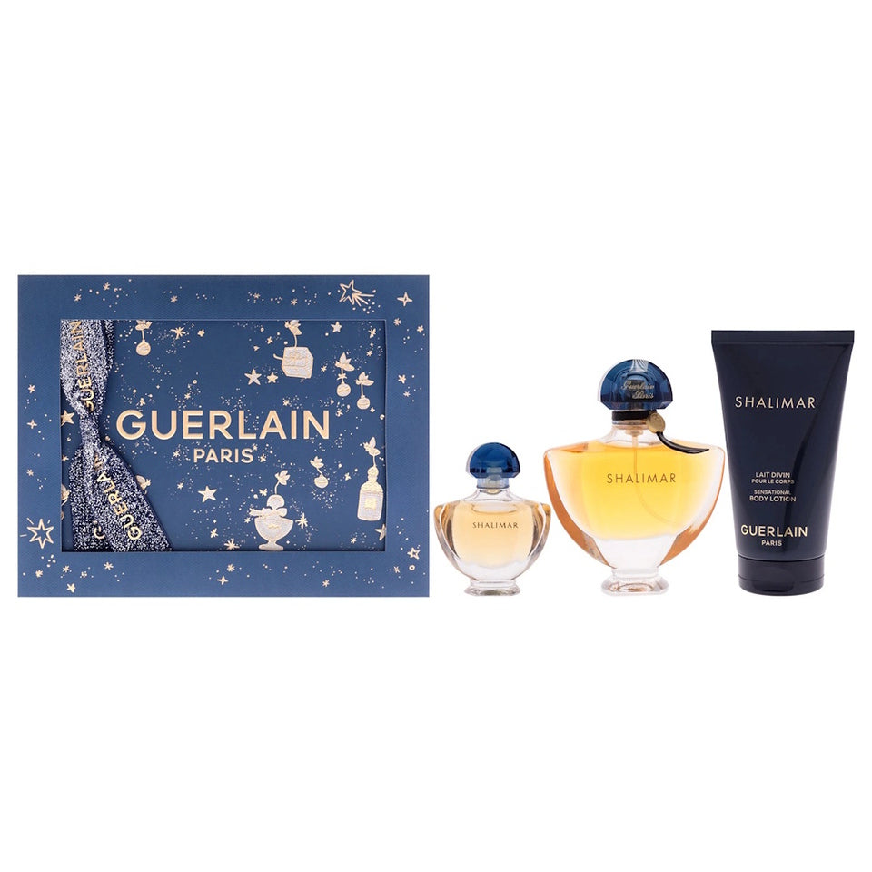 Guerlain Shalimar 3 Pc EDP Gift Set For Women ( 50 ml + 75 ml / BL + 5 ml )
