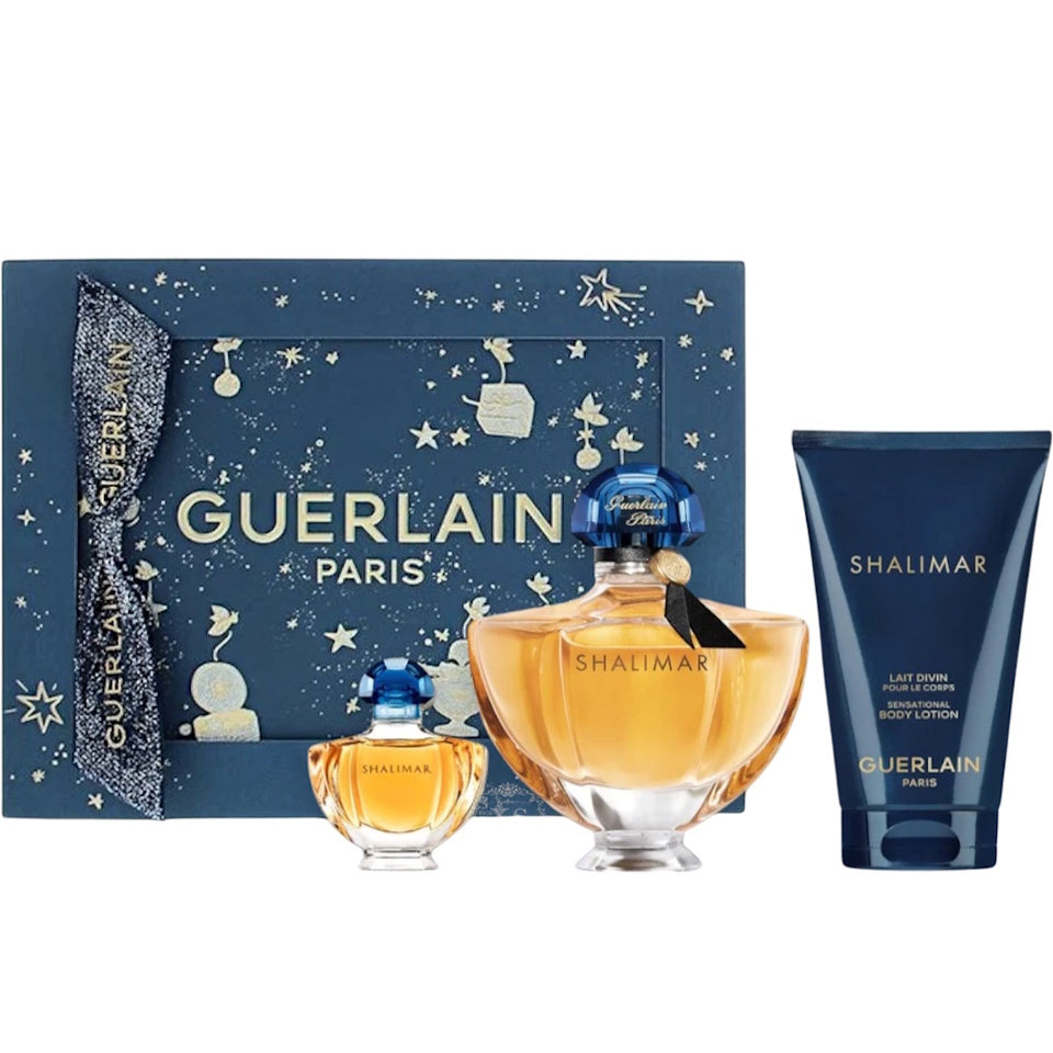 Guerlain Shalimar 3 Pc EDP Gift Set For Women ( 50 ml + 75 ml / BL + 5 ml )