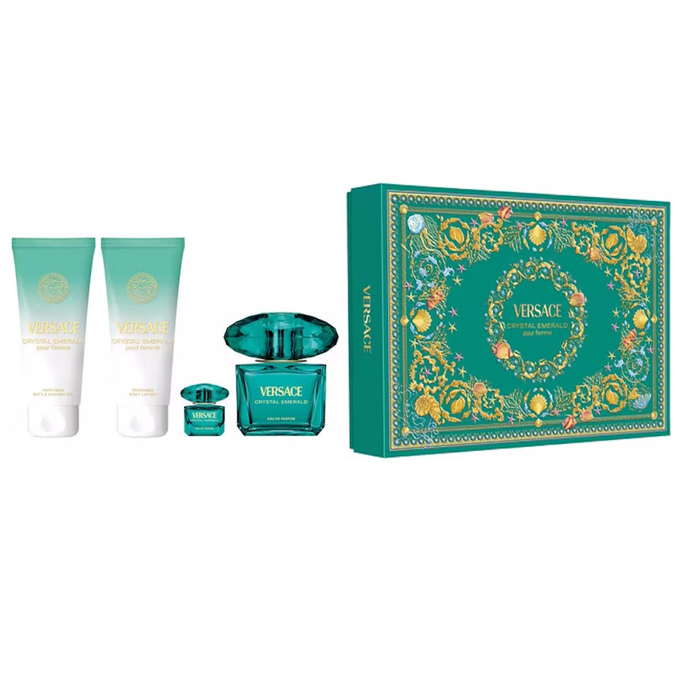 Versace Crystal Emerald Pour Femme EDP 4pc Gift Set For Women