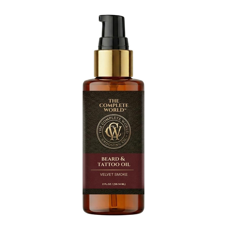 BEARD & TATTOO OIL Velvet Smoke 2oz Grooming/Skin Care By The Complete World